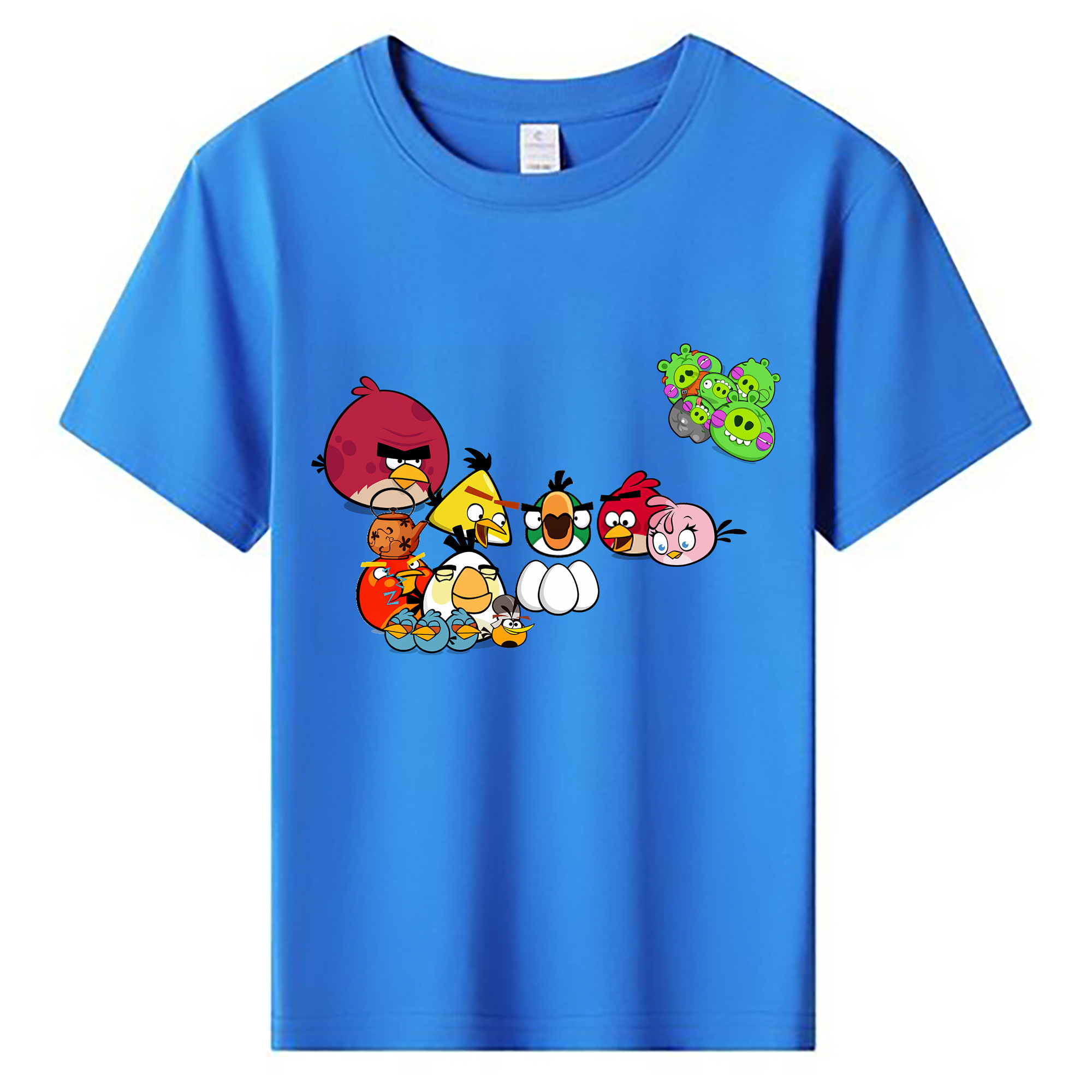 （画像用） Angry Birds アングリーバード 綿100％キッズTシャツ（フロントプリント）